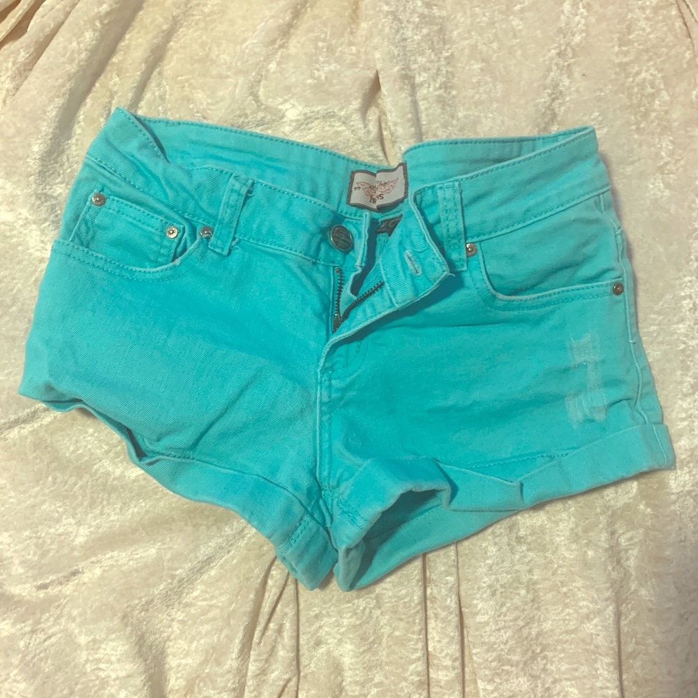 3/$25 Teal Denim Shorts